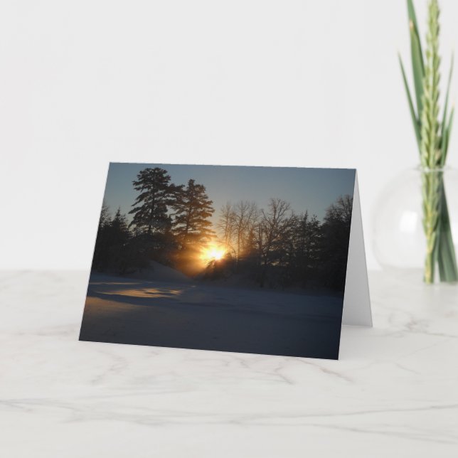 January Sunrise Light Rays Card (Front)