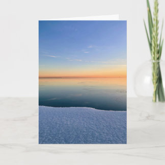 January sunrise over Lake Michigan Card