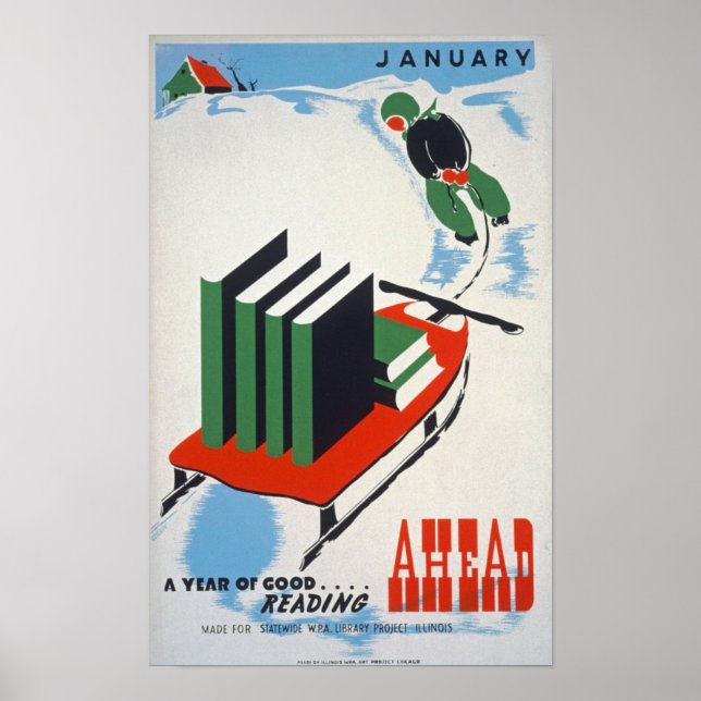 January Vintage Poster (Front)