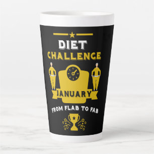 January Weight Loss Congratulation Latte Mug