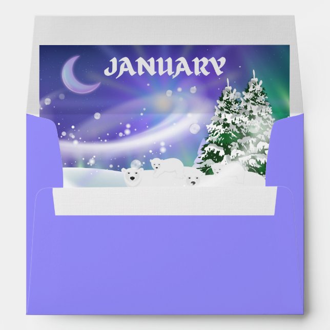 January Winter Matching Envelopes (Back (Bottom))