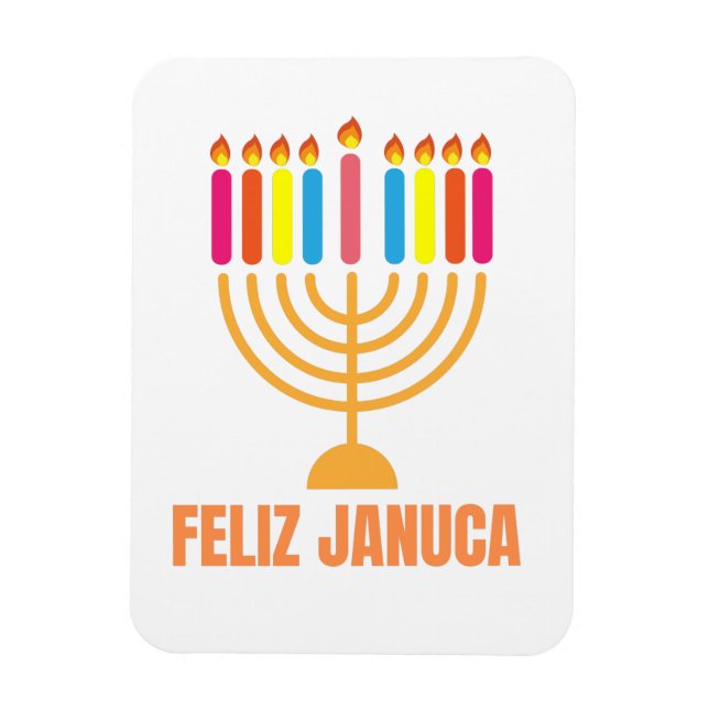 Januca, Feliz Januca, Menorah, Masada, Janucia  Magnet (Vertical)