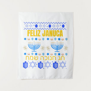 Januca  januka Janucia Janukia menorah Sameaj  Tapestry