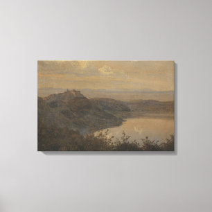 Janus la Cour - A View towards Castel Gandolfo Canvas Print