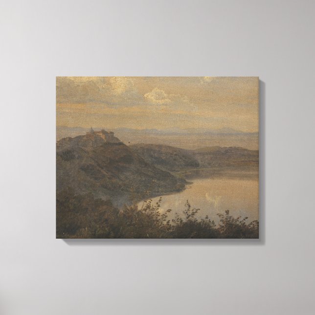 Janus la Cour - A View towards Castel Gandolfo Canvas Print (Front)