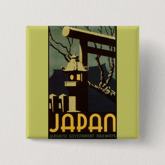 Japan 15 Cm Square Badge (Front)