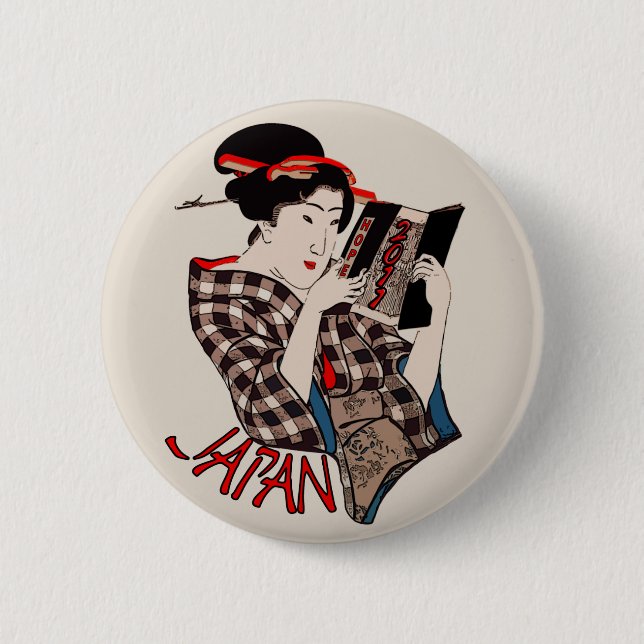 Japan 2011 6 cm round badge (Front)