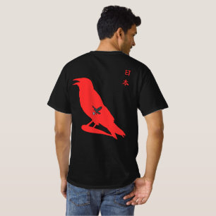 Japan 2026 Soccer Fan Art - Red Crow Graphic Tee