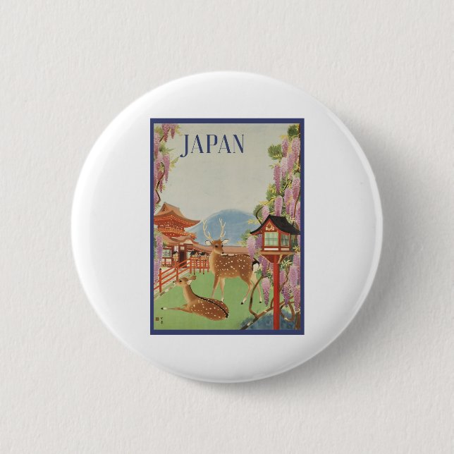 Japan 6 Cm Round Badge (Front)