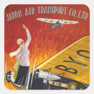 Japan Air Transport Square Sticker