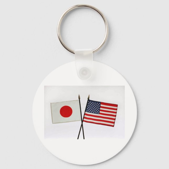 JAPAN AMERICAN FLAG KEY RING (Front)