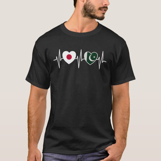 Japan And Pakistan Pakistan Flag Flags T-Shirt (Front)