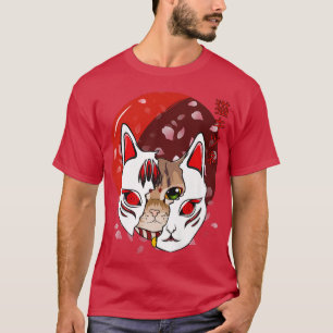 Japan Anime Mask Style Samurai Oni Monster  (2) T-Shirt
