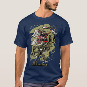Japan Anime Oni Mask Kitsune Samurai Demon Yandere T-Shirt