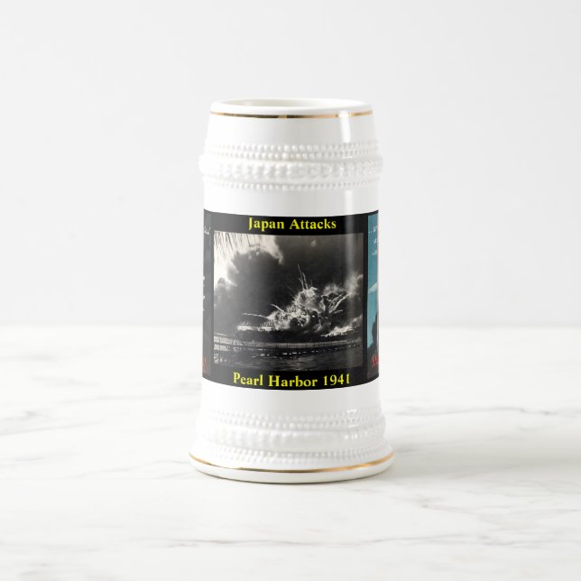Japan Attacks Pearl Harbour Beer Stein (Center)