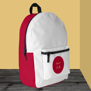 Japan backpack, school bag, Japanese Flag Printed Backpack