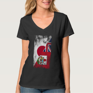Japan Bermuda Flags - Japanese Bermudian, Bermudan T-Shirt