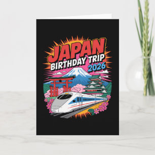 Japan Birthday Trip 2026 Tokyo Osaka Cherry Blosso Card