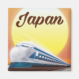 Japan Bullet Train travel poster Magnet