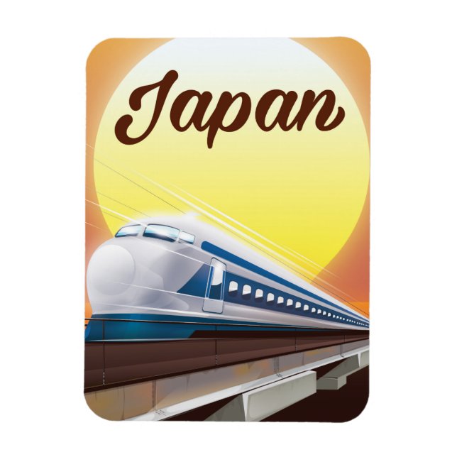 Japan Bullet Train travel poster Magnet (Vertical)