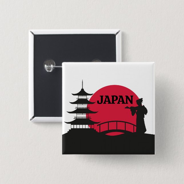 Japan Button (Front & Back)