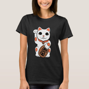 Japan Cat Figurine Maneki-Neko Bobtail Good Luck F T-Shirt