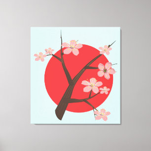 Japan cherry blossom sakura branch floral print