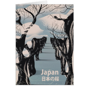 Japan cherry blossom Vintage travel poster