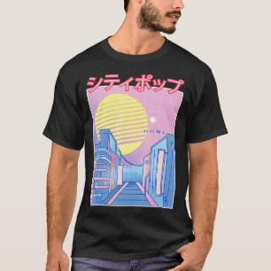 Japan City Pop Kawaii 80s Japanese Anime Music Aes T-Shirt
