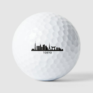 Japan Cityscape Travel   Tokyo Skyline Silhouette Golf Balls