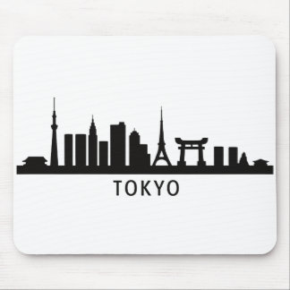 Japan Cityscape Travel | Tokyo Skyline Silhouette Mouse Pad