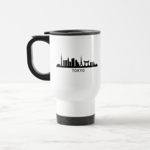 Japan Cityscape Travel   Tokyo Skyline Silhouette Mug