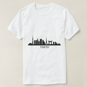 Japan Cityscape Travel   Tokyo Skyline Silhouette T-Shirt
