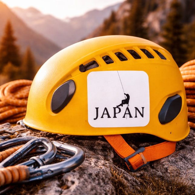 Japan Climber Rope Minimalist Silhouette Square Sticker (Creator Uploaded)