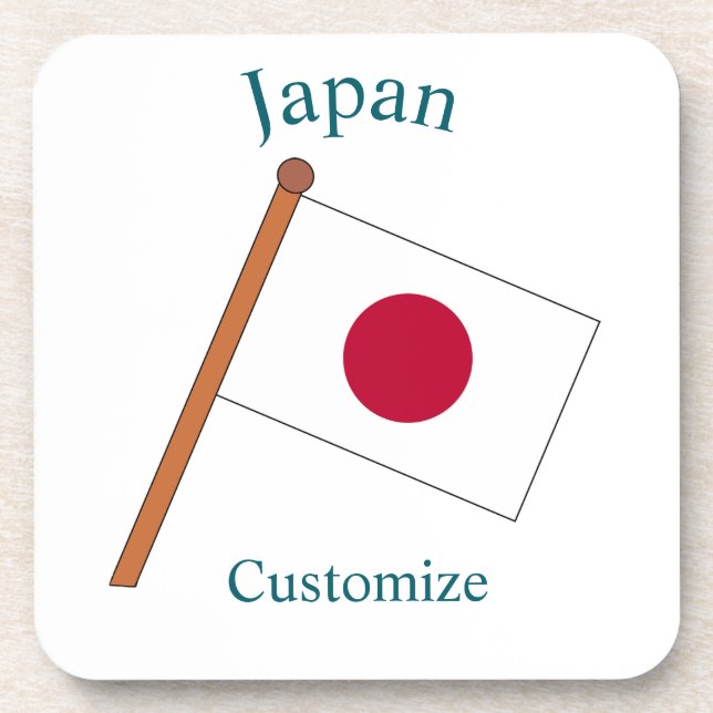 Japan Country Flag Thunder_Cove Coaster (Front)