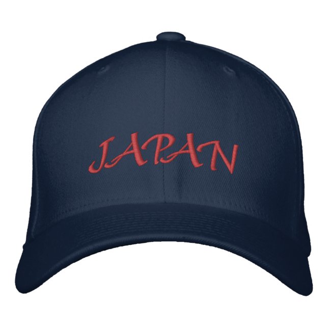 Japan Country Name Embroidered Hat (Front)