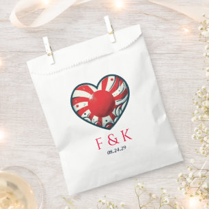 Japan Couple Heart Wedding Favour Bags