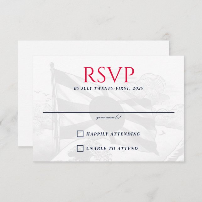 Japan Couple RSVP Card (Front/Back)