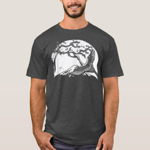 Japan Crane Stork Sakura Cherry Blossom Tree Japan T-Shirt