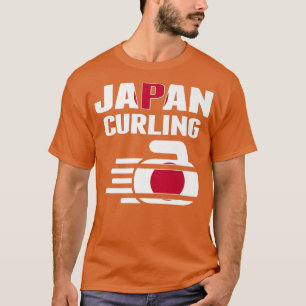 Japan Curling Rock Sport Fans Japanese Winter Spor T-Shirt