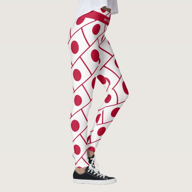 JAPAN Custom Text RUN YOUR OWN RACE Flag Leggings (Right)