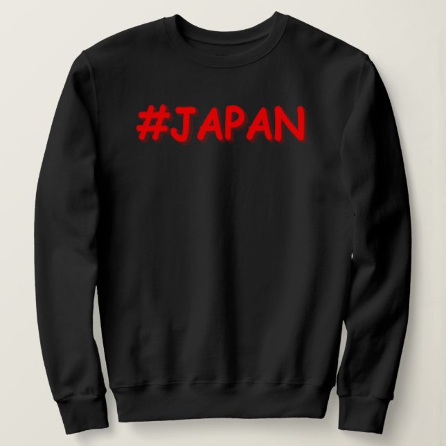 "#JAPAN" Cute Design. Buy Now Sweatshirt (Design Front)