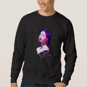 Japan Cyberpunk Vaporwave Ai Sci Fi Tokyo Aestheti Sweatshirt