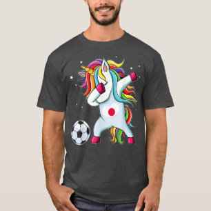 Japan Dabbing Soccer Unicorn Japanese Fan T-Shirt