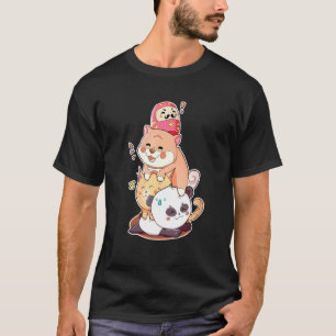 Japan Daruma Doll Shiba Inu Japanese Dog Cat Giant T-Shirt