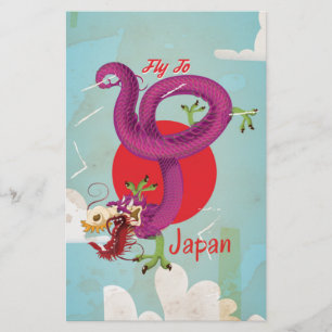 Japan Dragon Vintage Travel Poster