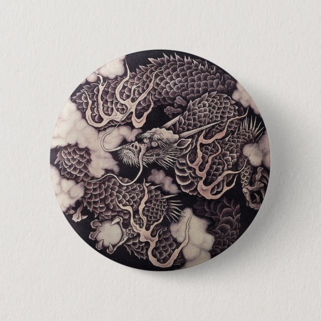 JAPAN DRAGOON 6 CM ROUND BADGE (Front)