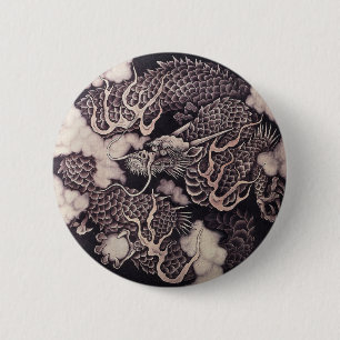 JAPAN DRAGOON 6 CM ROUND BADGE