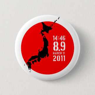 Japan Earthquake 6 Cm Round Badge