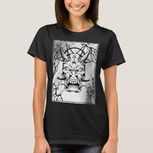 Japan Evil Devil Goth Pentagram Demon Head Gothic T-Shirt